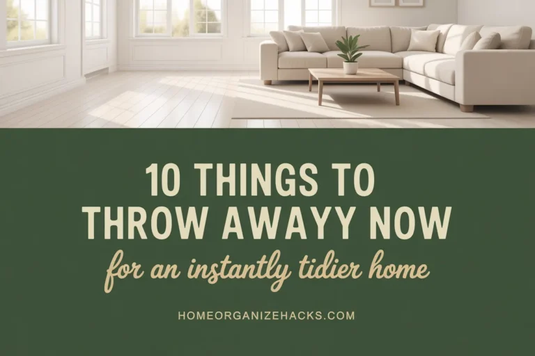 10 Things to Throw Away Right Now for an Instantly Tidier Home