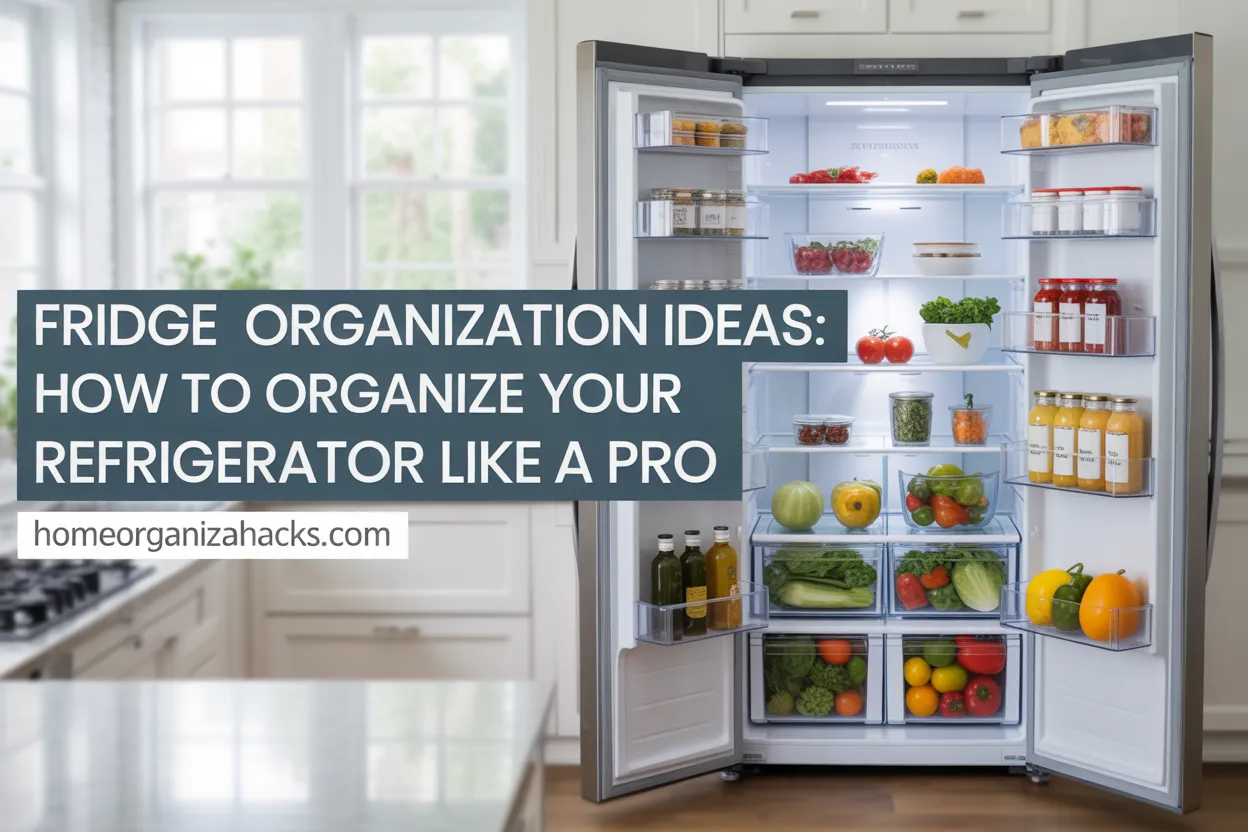 Fridge organization ideas — how to organize your refrigerator like a pro with clear bins, fresh produce, and labeled containers | homeorganizehacks.com