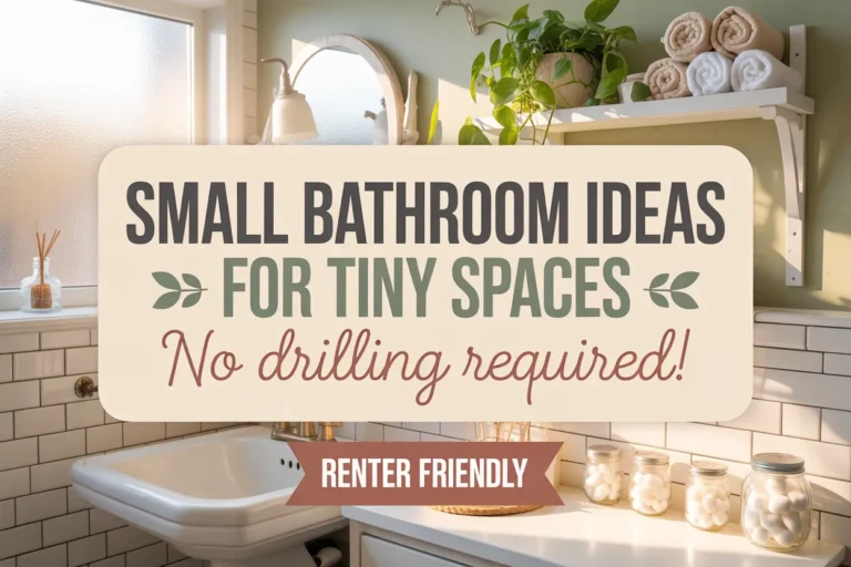 Small Bathroom Storage Ideas for Tiny Spaces (No Drilling Required)