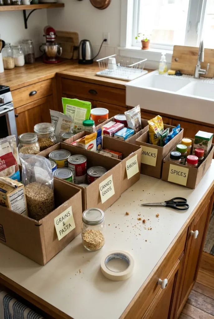 Pantry essentials diy method organizing without containers using items you already own