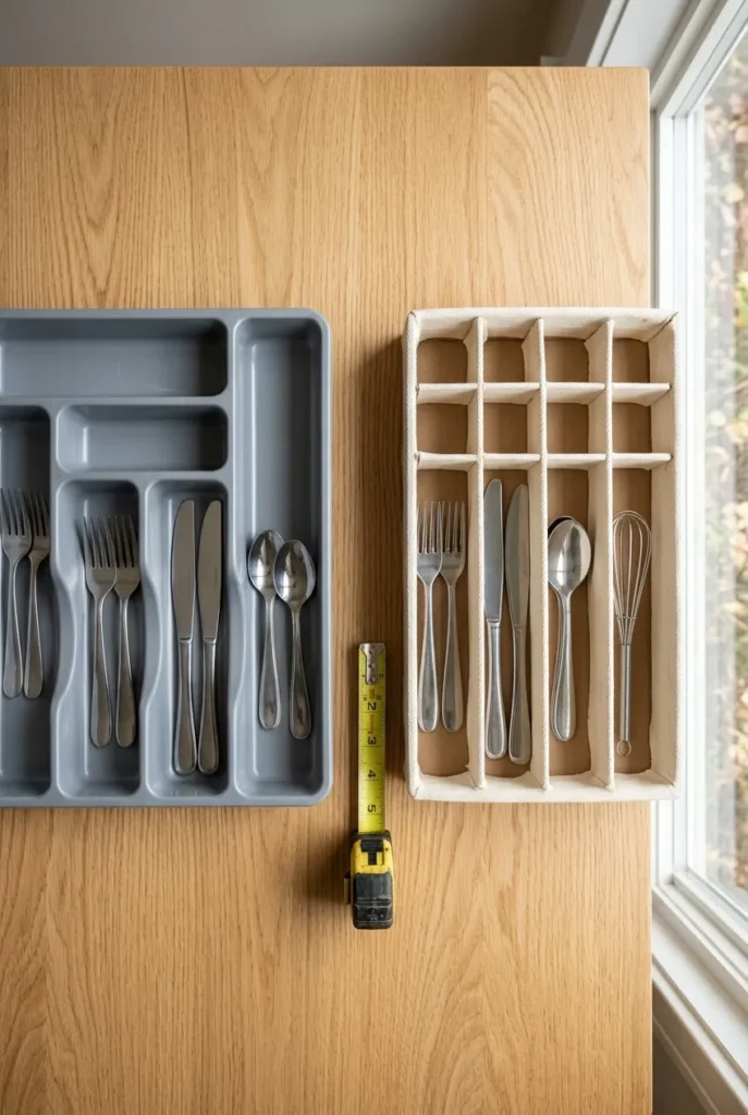 Drawer dividers diy cardboard vs plastic store bought tray comparison