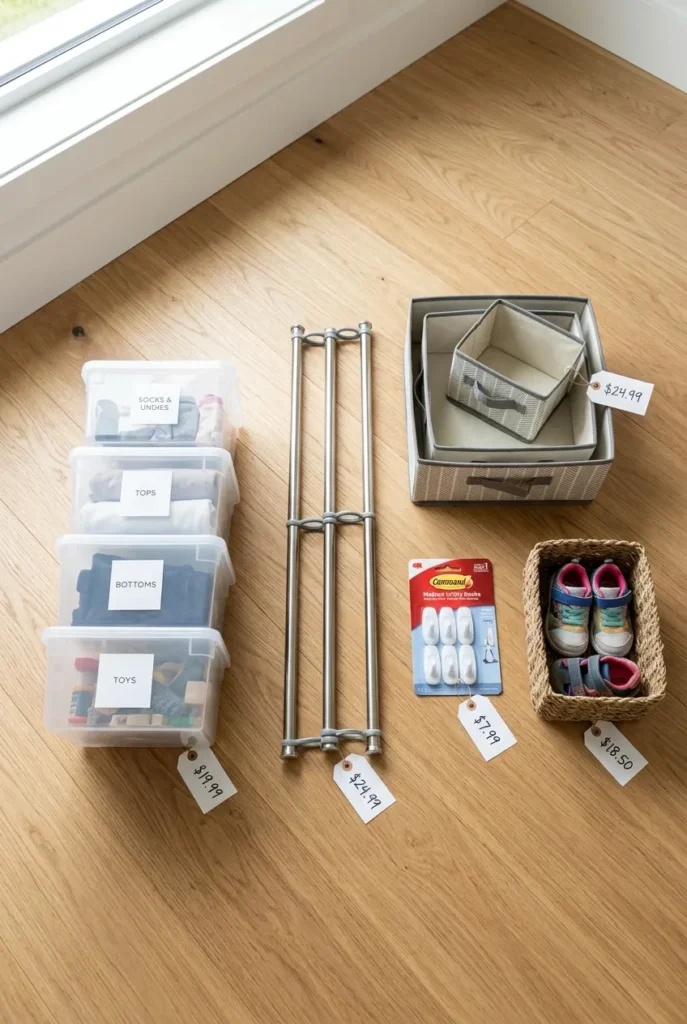 Best kids closet organization products by budget, bins, doubler rod, and hooks