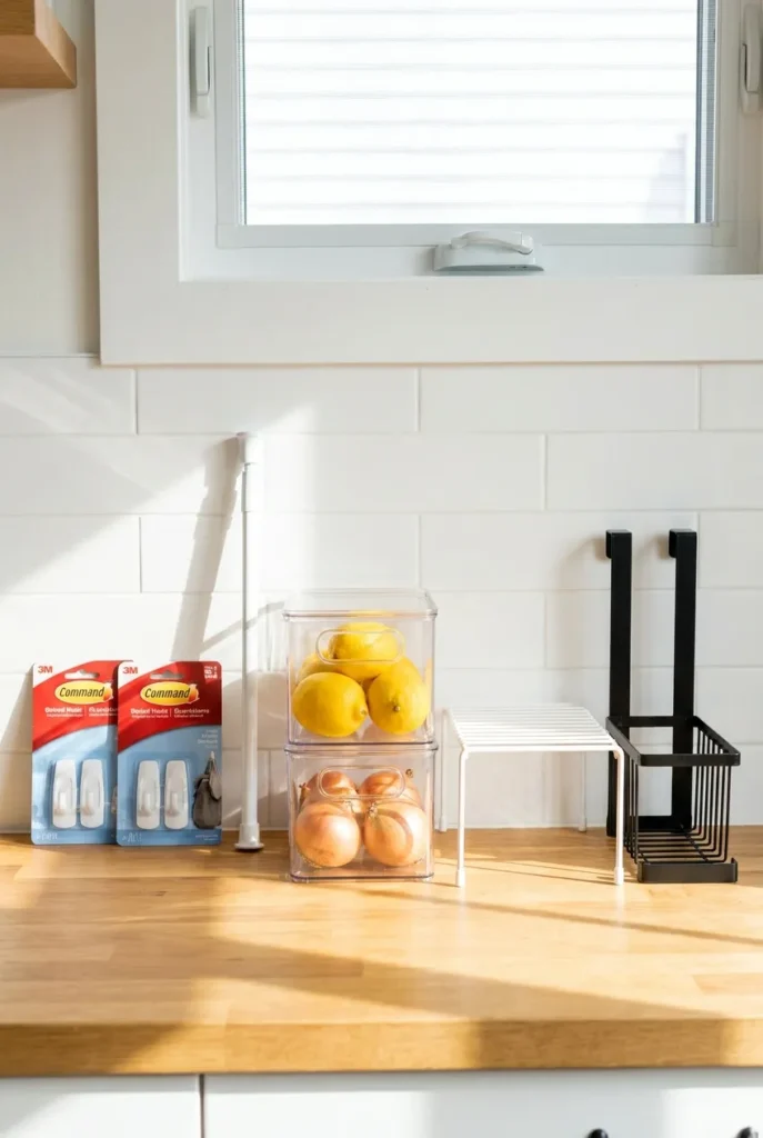 Budget kitchen storage starter kit for small spaces under fifty dollars. Kitchen Storage Ideas for Small Spaces
